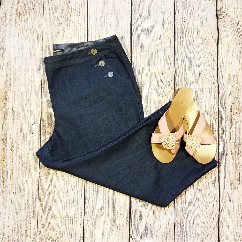 Briggs New York Denim Sailor Button Capris